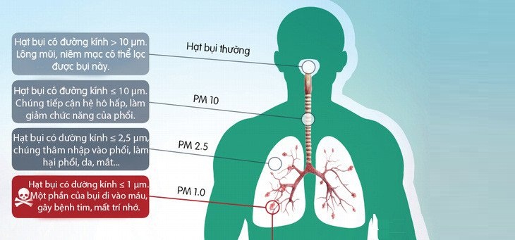 Tác hại của bụi siêu mịn