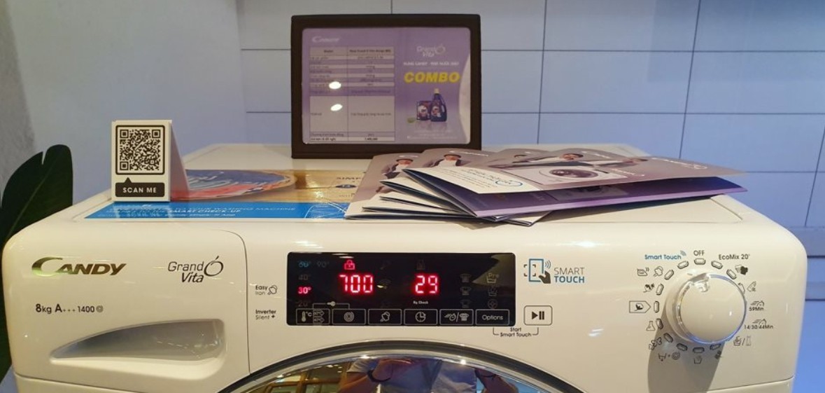 Máy giặt Rapido có bản điều khiển trực quan và núm vặn lớn dễ sử dụng