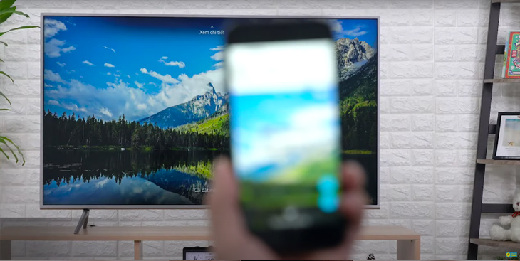 Hướng dẫn cách thiết lập và sử dụng Ambient Mode trên tivi Samsung > Hình ảnh xuất hiện ngay trên tv