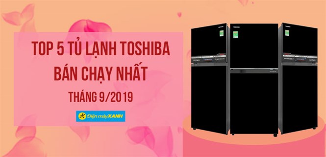 Top 5 tủ lạnh Toshiba bán chạy nhất Điện máy XANH tháng 09/2019