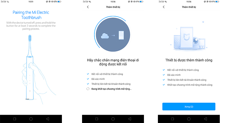 Các bước kết nối bàn chải đánh răng điện với mi home