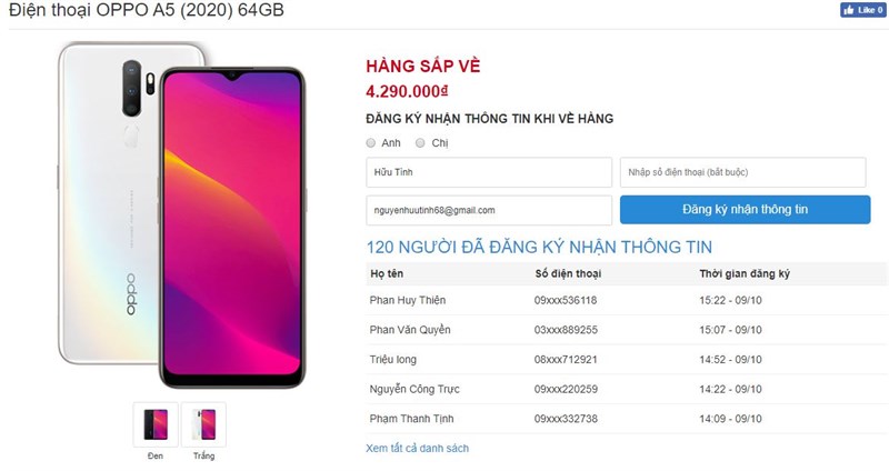 OPPO A5 (2020) 4 camera sau, pin 5.000mAh chuẩn bị lên kệ Thế Giới Di Động, đây là giá bán chính thức