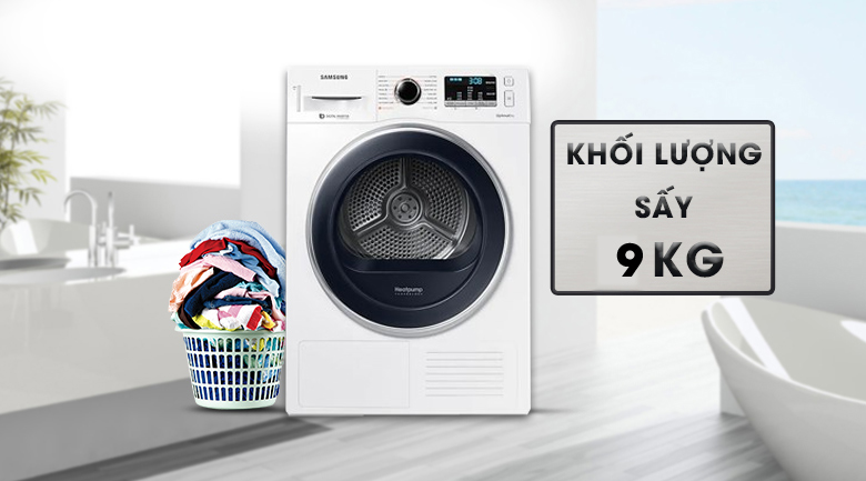Máy sấy Samsung 9 kg DV90M5200QW/SV