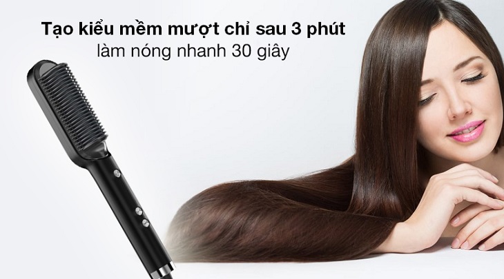 Lược điện chải tóc đa năng K.SKIN KD380 giúp tạo kiểu tóc mềm mượt chỉ sau 3 phút