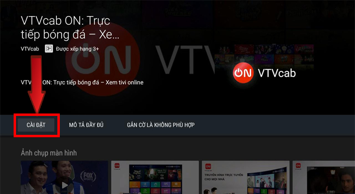 Cài đặt ứng dụng vtvcab on trên tivi tcl