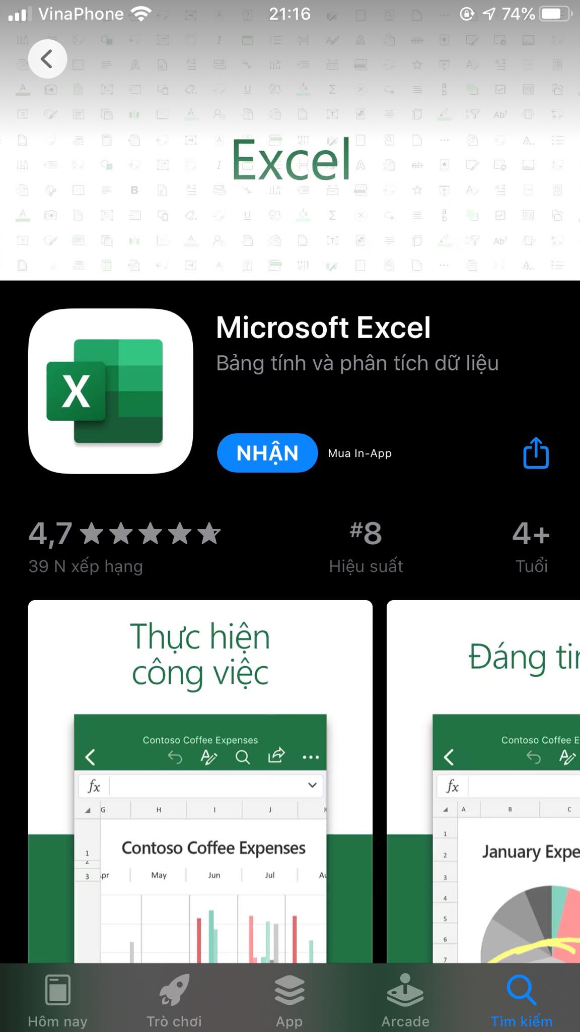 Hướng dẫn sử dụng Microsoft Office trên iPhone, iPad đơn giản nhất > Microsoft Exel