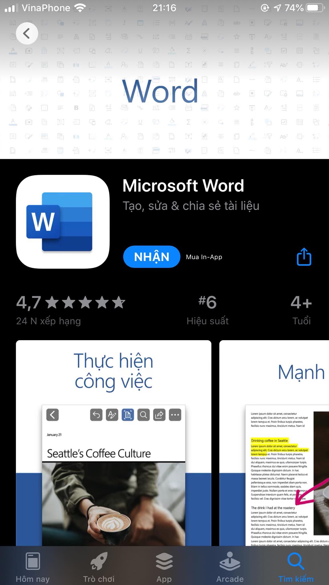 Hướng dẫn sử dụng Microsoft Office trên iPhone, iPad đơn giản nhất > Microsoft Word