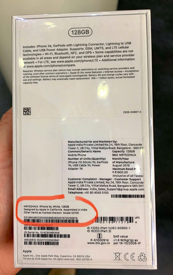 iPhone Xr ‘Make in India’ đã bắt đầu có mặt trên thị trường - ảnh 2 iPhone Xr ‘Make in India’ đã bắt đầu có mặt trên thị trường - ảnh 2