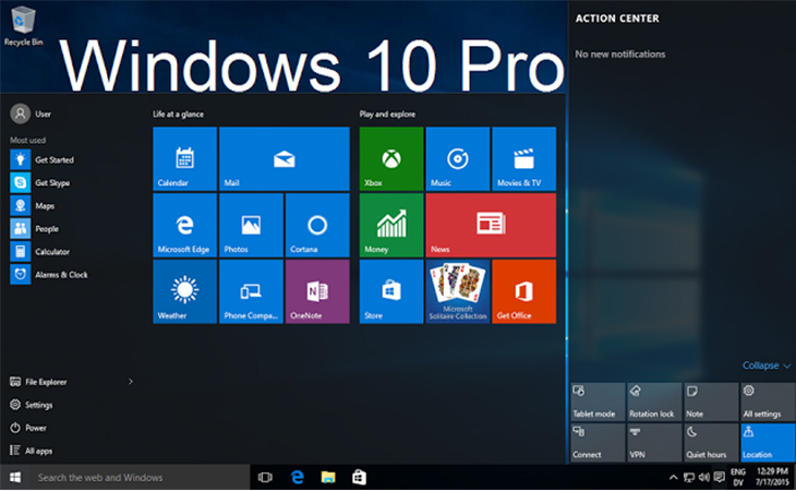 Phiên bản Windows 10 Home và Windows 10 Pro