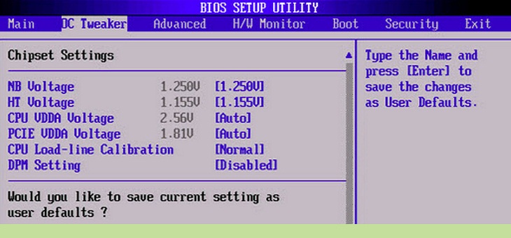 Giao diện BIOS