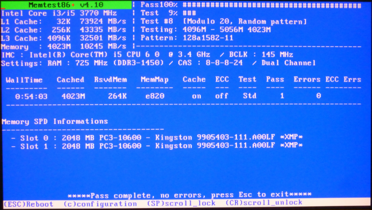 Test RAM bằng Memtest86