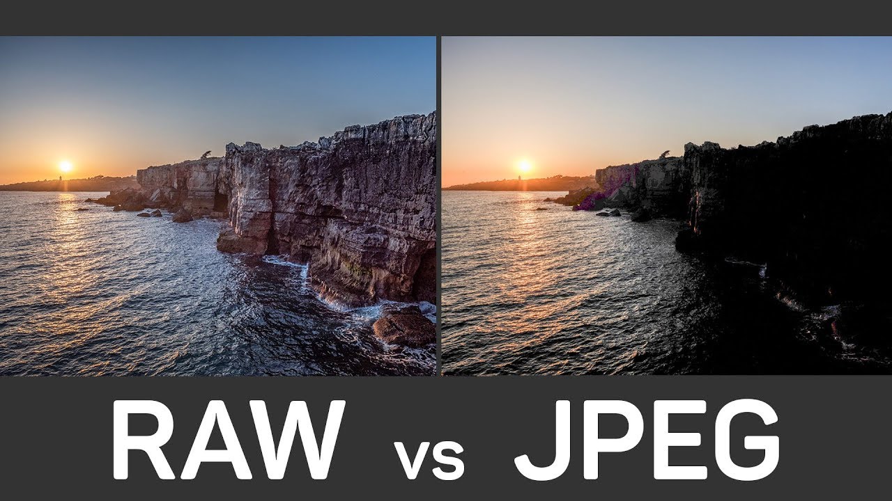 File RAW có độ sáng và tương phản cao hơn JPEG