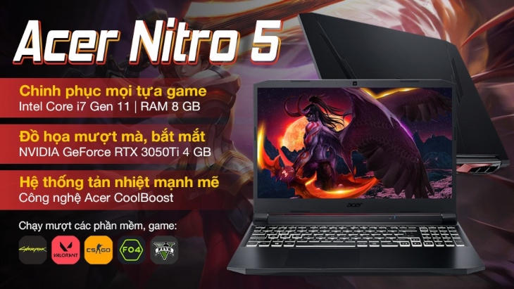Laptop Acer Nitro 5 Gaming AN515 57 727J 