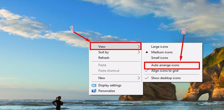 Hướng dẫn chi tiết cách dọn rác trên máy tính Windows 10 hiệu quả > Sắp xếp Desktop