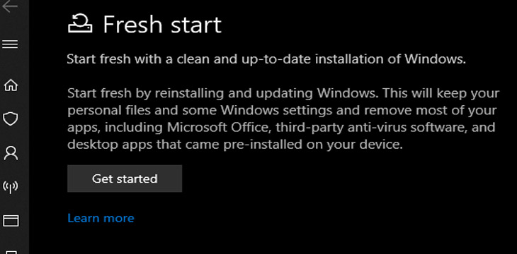 Hướng dẫn chi tiết cách dọn rác trên máy tính Windows 10 hiệu quả > Refresh Windows 10