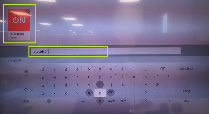Tìm ứng dụng VTVcab ON trên tivi Samsung