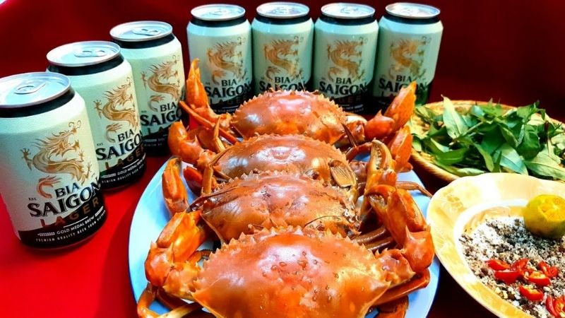 How to make steamed sea crab with beer, delicious sweet crab meat
