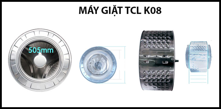 Kích thước lồng giặt lớn