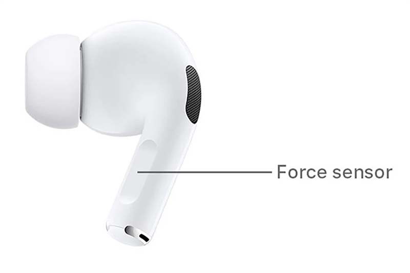 AirPods Pro được tích hợp cảm biến lực ở phần thân. Nguồn: Apple.