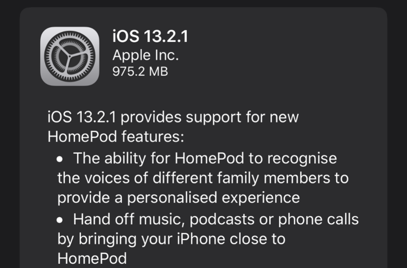 iOS 13.2.1 iOS 13.2.1