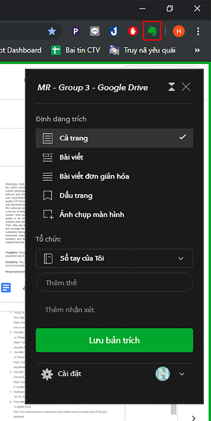 Tuỳ chỉnh nơi lưu, cách thức lưu (lưu ảnh chụp màn hình, lưu cả trang web, lưu từng đoạn của bài viết,...) phù hợp với từng nhu cầu sử dụng