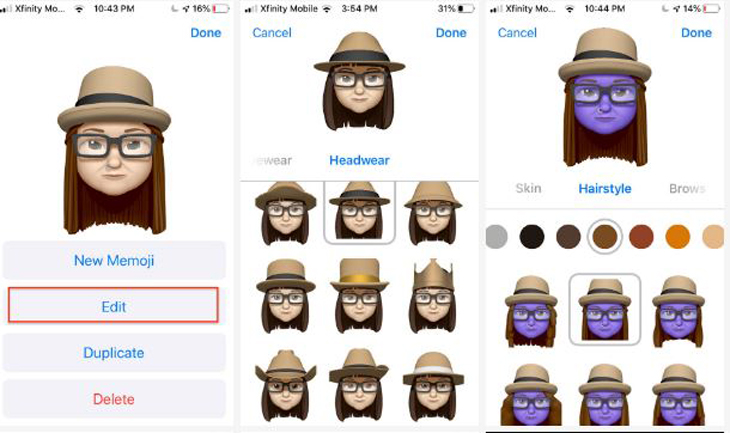 Chỉnh sửa Memoji