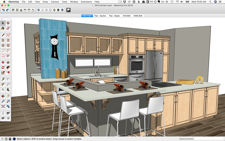 SketchUp mô phỏng mặt cắt vật thể chi tiết nhất