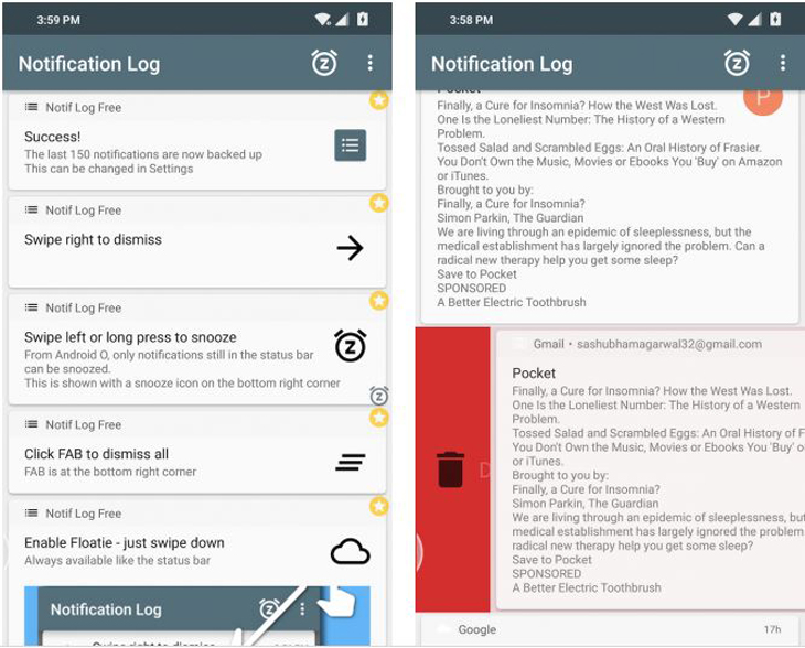 11 thủ thuật tùy chỉnh thông báo cực hữu ích trên điện thoại Android > Notif Log