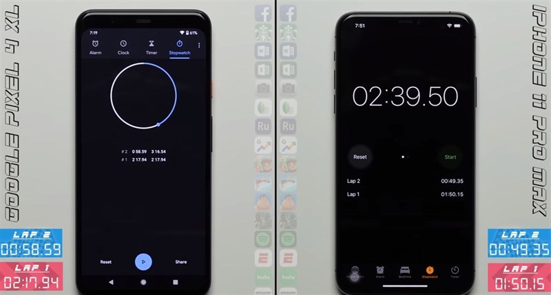 iPhone 11 Pro Max cho Pixel 4 XL “hít khói” trong bài kiểm tra tốc độ ứng dụng