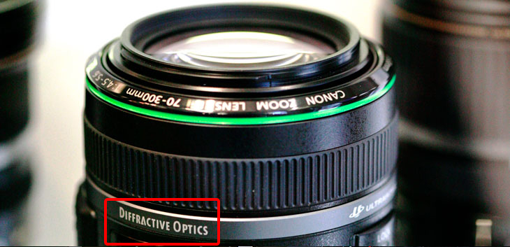 Ký hiệu DO - Diffactive Optic trên ống kính Canon