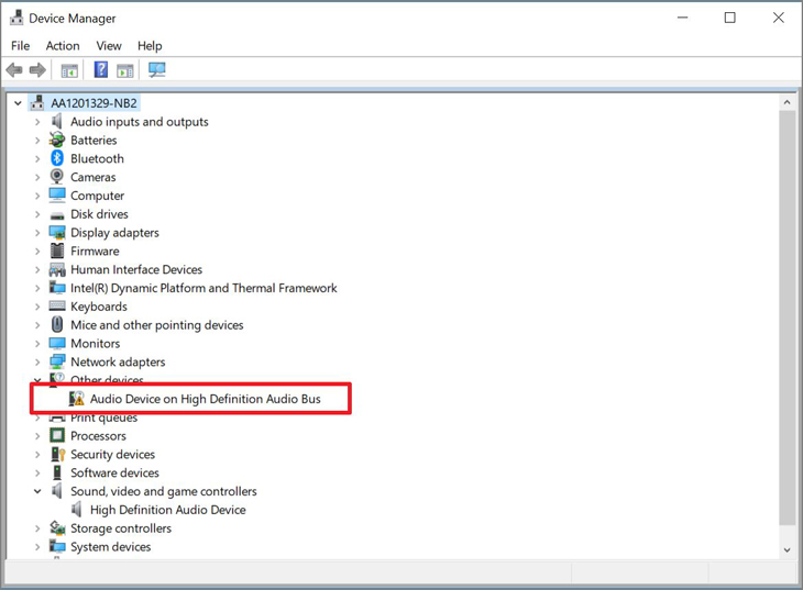 Kiểm tra Device manager