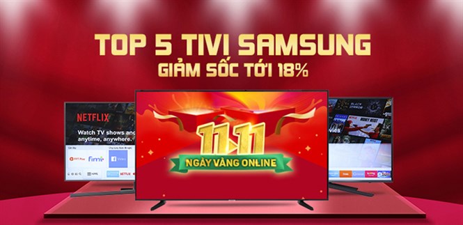 Cơ hội sắm tivi Samsung giảm tới 18% từ 8 - 11/11