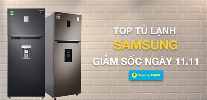 Top 5 tủ lạnh Samsung giảm giá sập sàn ngày vàng online 11.11