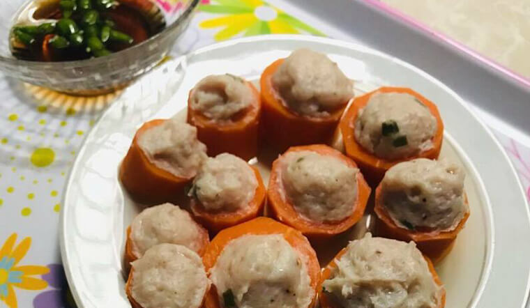 Chị Dương chia sẻ cách làm cà rốt nhồi cá thác lác siêu ngon