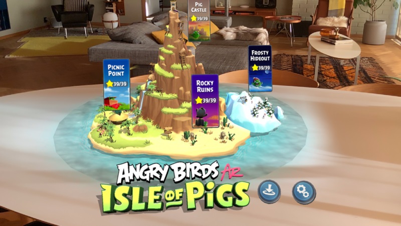 Hình ảnh trong game Angry Birds AR: Isle of Pigs