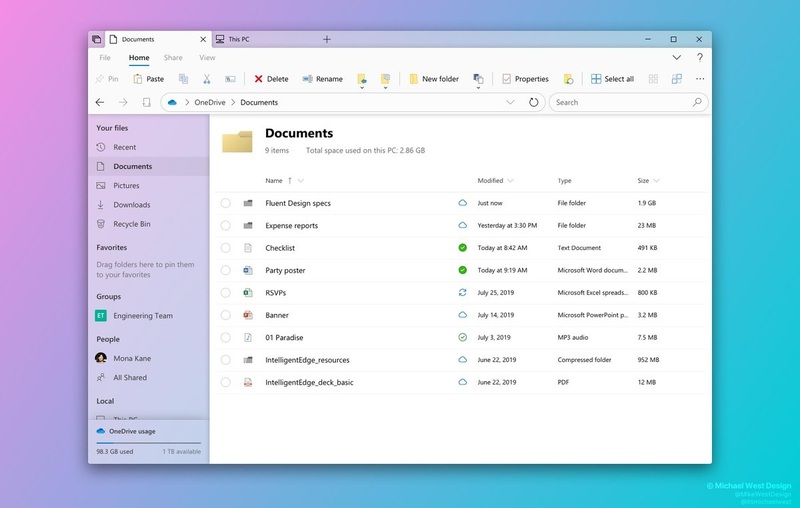 File Explorer mới File Explorer mới