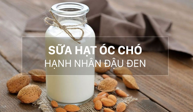 Cách làm sữa óc chó hạnh nhân đậu đen