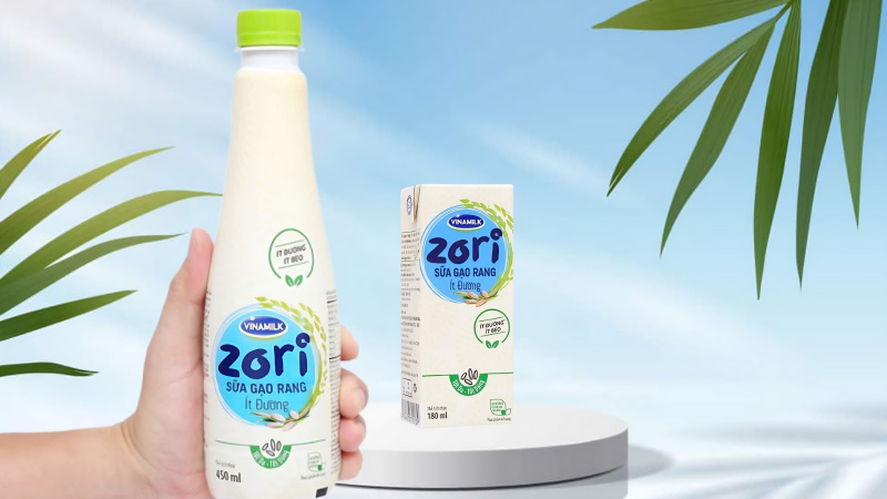 Sữa gạo rang ít đường Vinamilk Zori được sản xuất từ giống gạo Japonica và Niigata