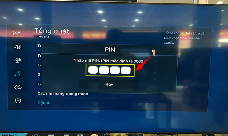 Cách khôi phục cài đặt gốc trên smart tivi samsung 5