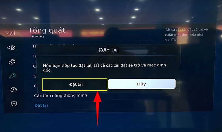 Cách khôi phục cài đặt gốc trên smart tivi samsung 6