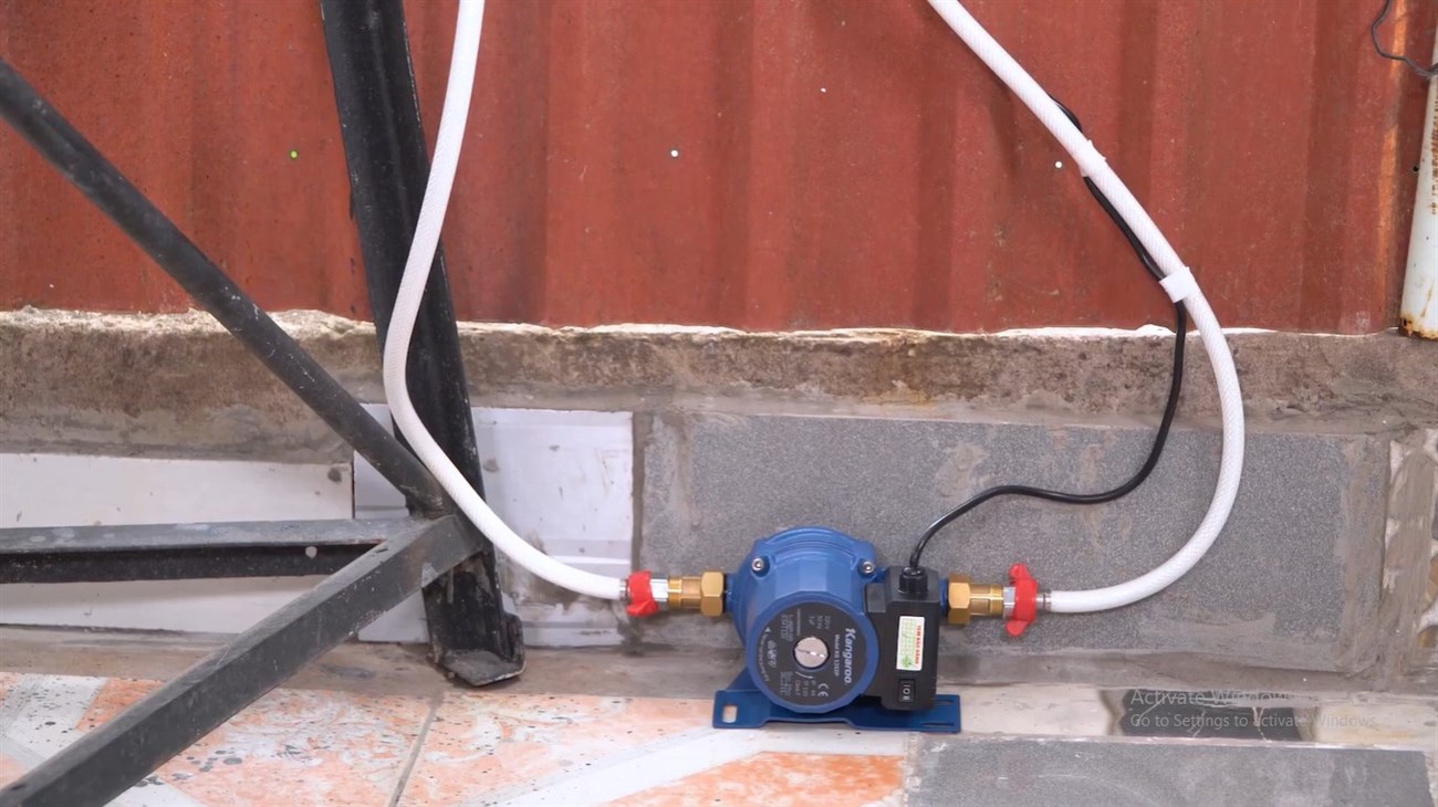 Cách lắp đặt máy bơm nước tăng áp hỗ trợ máy giặt cho nhà có nguồn nước yếu > Lắp đặt thành công
