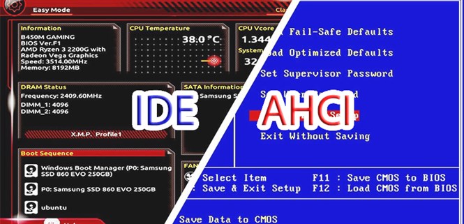 Cách chuyển ổ cứng IDE sang AHCI, AHCI sang RAID để tăng tốc máy tính