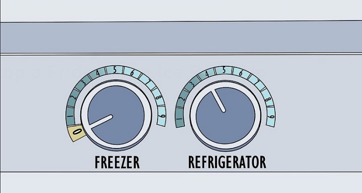 Giữ nhiệt độ tủ lạnh 37 - 40 độ F (nghĩa là 3 - 4 độ C), tủ đông ở 0 độ F (tầm - 18 độ C)