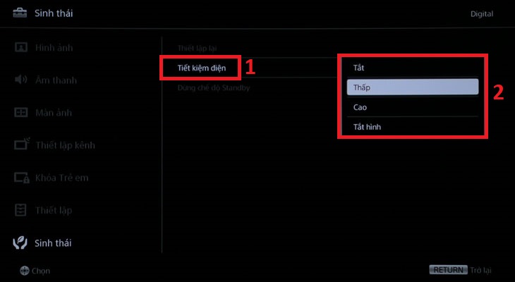 Cách bật chế độ tiết kiệm điện trên smart tivi Sony mới nhất