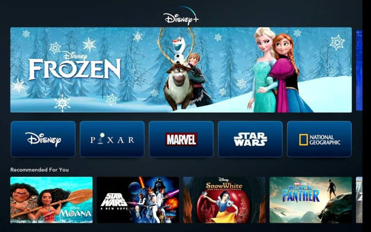 Các mục lớn của Disney+