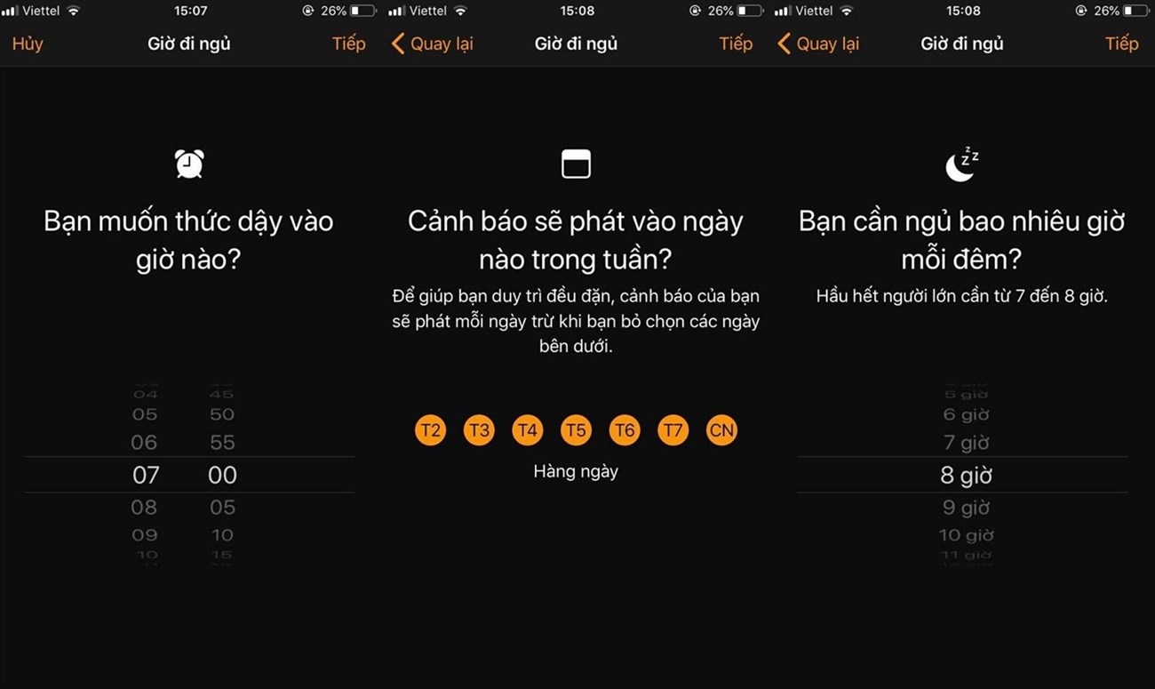 giờ đi ngủ