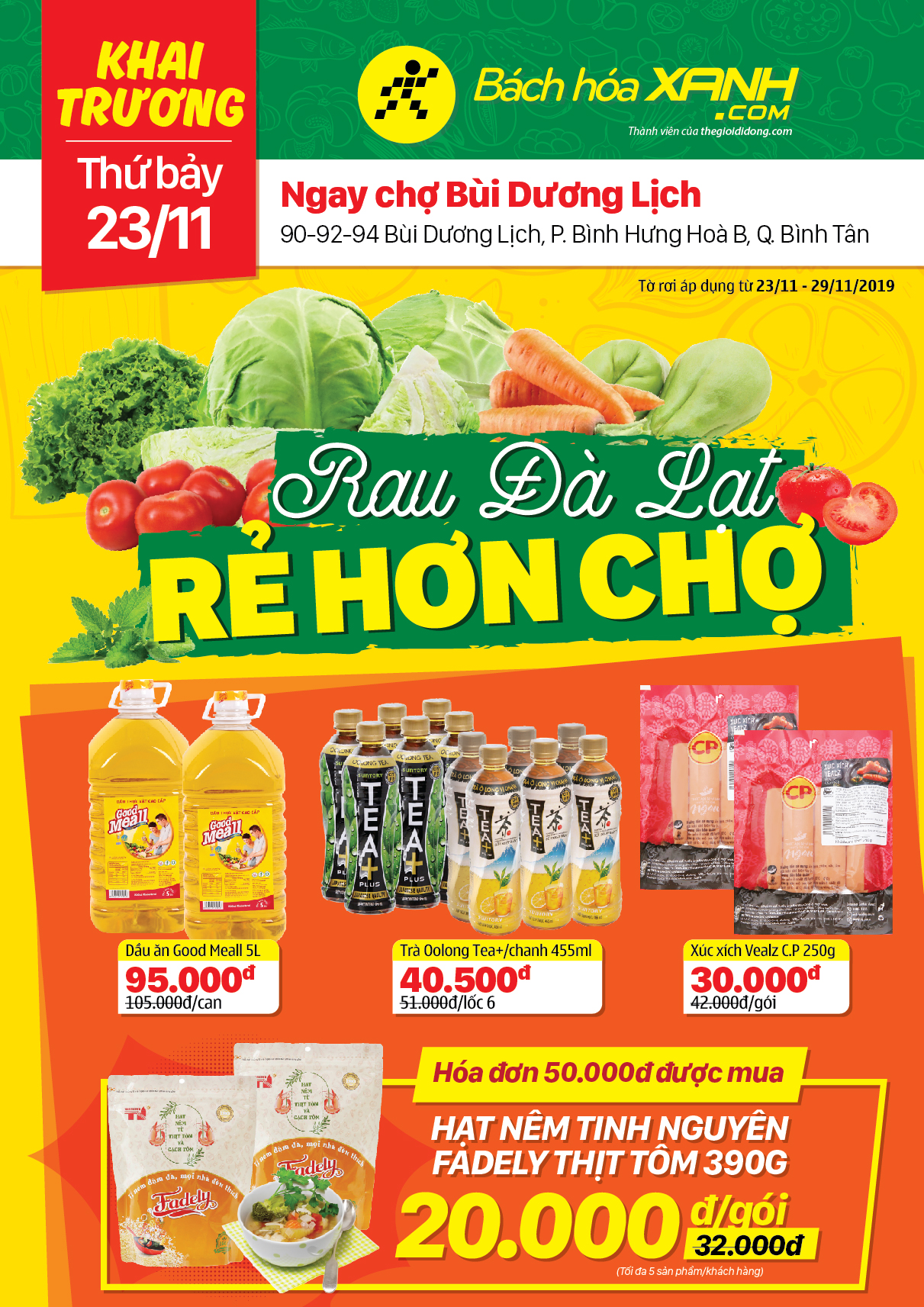 Cửa hàng Bách hoá XANH 90 Bùi Dương Lịch khai trương 23/11/2019 Cửa hàng Bách hoá XANH 90 Bùi Dương Lịch khai trương 23/11/2019