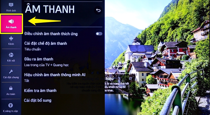 Chọn mục Âm thanh Chọn mục Âm thanh