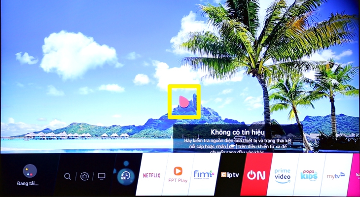 Giao diện màn hình xuất hiện biểu tượng Giọt nước