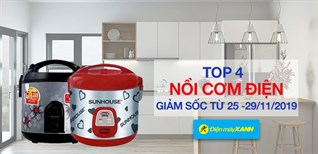 4 nồi cơm điện tử giảm giá sốc nhân dịp Black Friday không thể bỏ lỡ